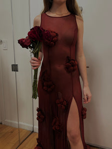 Wine Roses Superbloom Dress